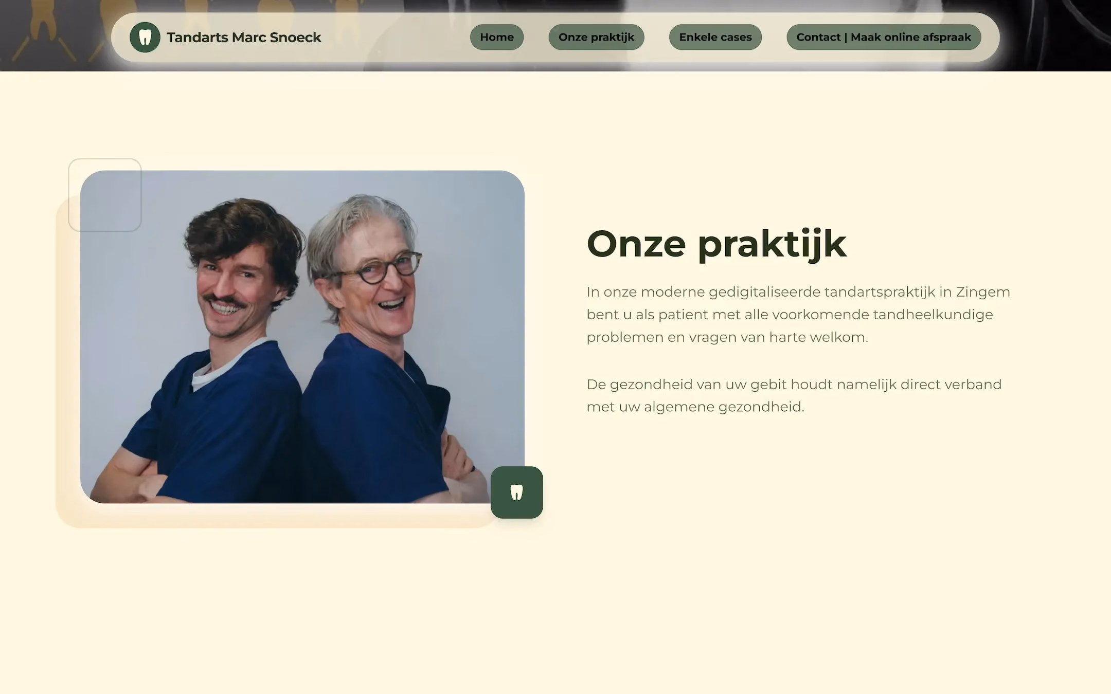 Tandarts Marc Snoeck - Webdesign door tklikt