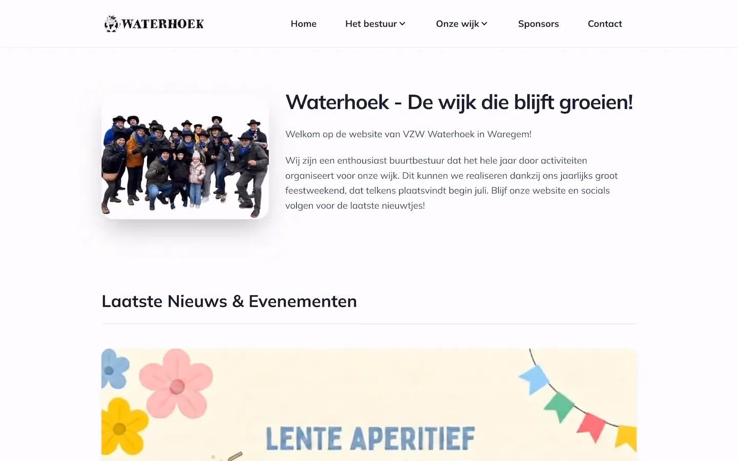 VZW Waterhoek - Webdesign door tklikt
